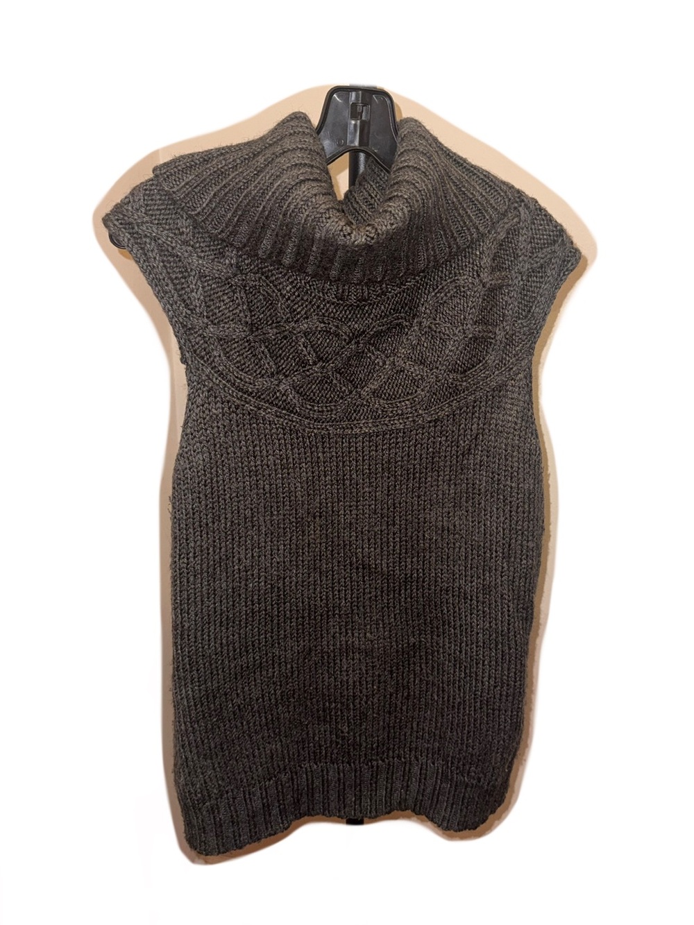 Wool Blend Cable-Knit Turtleneck Sweater